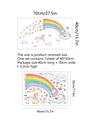 Luminous unicorn and rainbow wall decal sheet dimensions and layout details for kids' rooms - 30*40cm