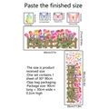 Colorful tulip fence wall stickers with butterflies for living room home decoration - 30*90cm*1 Sheet