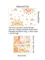 Detailansicht der Sonnenblumen Regenbogen Wandtattoo Maße und Layout Spezifikationen - 30x60cm * 2 Blätter