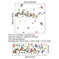 Pegatinas estáticas de pájaros y flores para decorar ventanas y superficies de cristal - 18*50cm