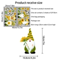 Self-adhesive garden gnome and sunflower wall decals for window and home decoration - 30*20cm