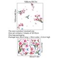 Wandsticker mit rosa Magnolien, Vögeln und Schmetterlingen für Glasfenster und Dekoration - 30*45cm (2er Set)