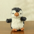 Schattige grijze pinguïn pluche sleutelhanger met oranje snavel en zachte vacht - Standaardtype / Pinguïn