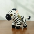 Simpatico portachiavi zebra in peluche con strisce bianche e nere e occhi dorati - Zebra Print