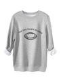 Detail of grey sweatshirt with 'Tis the Damn Season' print and football graphic - S / Light Gray