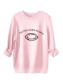 Close-up of pink crewneck sweatshirt featuring 'Tis The Damn Season' football graphic - Pink