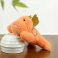 Simpatico portachiavi a dinosauro di peluche arancione con ali di paillettes - Dinosauro / Dinosauro Arancione