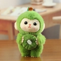 Simpatico ciondolo scimmia kiwi in peluche verde con dettagli di frutta realistici - A Verde / Circa 15cm