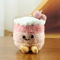 Colgante de pastel de peluche rosa degradado con cara sonriente para bolsos - Rosa