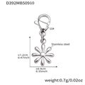Zilveren roestvrijstalen madeliefje hanger met karabijnsluiting voor DIY-sieraden - Madeliefstijl Stalen Hanger (D392)