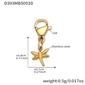 Gouden roestvrijstalen libelle hanger met kreeftsluiting voor DIY sieraden maken - Libelstijl Gouden Hanger (D393)
