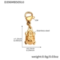 Gouden kever hanger van roestvrij staal met gedetailleerde afmetingen en gewicht - Keverstijl Gouden Hanger (D396)