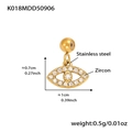 Ciondolo malocchio in acciaio inossidabile dorato con zircone 5A per gioielli fai da te - Ciondolo a Malocchio (K018) / Oro