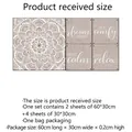 Bohemian yoga mandala wall sticker set with Dream Chaser text for bedroom decor - 2 Pcs 30*60cm + 4 Pcs 30*30cm