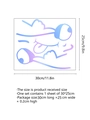 Guide des tailles détaillé pour stickers muraux emoji avec dimensions 30cm x 25cm - Jdx6004