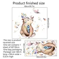 Cartoon animal wall stickers set featuring bear and birds for room decor, 68x60cm size - Cartoon Bear Style (MS363) / 30*60cm