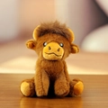 Portachiavi in peluche mucca Highland con lunga pelliccia sintetica marrone seduta - Stile Mucca Highland Marrone / Circa 15cm