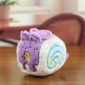 Llavero panda de peluche morado con bordado de pez amarillo y asa de cuentas de colores - Estilo Gato Púrpura / 8cm