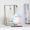 Schattige lichtblauwe pinguïn pluche sleutelhanger voor tassen en accessoires - Hoogte 12cm / Blauw