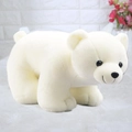 Lying white polar bear plush toy with soft fur and cute face for girls gift - Standard Type / 45 cm / White
