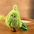 Simpatico ciondolo di peluche a forma di verdura verde con viso che piange ed elastico - Melone amaro