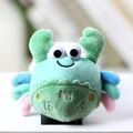 Plush crab toy keychain in mint green and dark green with colorful legs for kids - Green / Approx 10cm