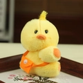 Cute yellow plush chick pendant with small orange crossbody bag and fluffy texture - Chicken