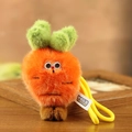Porte-clés carotte en peluche mignonne avec feuilles vertes et cordon pour sacs - Carotte / 8cm à 15cm