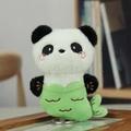 Süßer Panda-Meerjungfrau Plüsch-Anhänger mit grüner Flosse und Metallring für Taschen - Panda-Stil