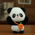 Porte-clés peluche panda doux avec un petit sac en forme de carotte orange accessoire - Orange (Style Sac Carotte)