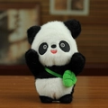 Porte-clés panda en peluche avec sac feuille verte, breloque douce pour sacs à dos - Vert (Style Sac Feuille)