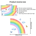 Stickers muraux arc-en-ciel aquarelle avec dimensions pour chambre d'enfant - Ensemble Arc-en-ciel Aquarelle Papillon Nuage