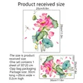 Tableau des tailles du sticker mural lotus et libellule montrant les dimensions du produit - Lotus Libellule (MS373-YW) / 20x30cm