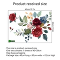 Adesivo murale floreale in PVC con rose rosse e blu, decorazione di dimensioni 40x30cm - 30*40cm