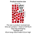 Wandtattoo mit roten Rosenblättern und All You Need Is Love Text für das Bad - Ms8024-nh (30*45cm*1 Blatt)