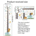 Size chart for cartoon animal height wall sticker showing 45x170cm scale and layout details - 30*90cm*2pcs