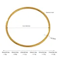 Tabella taglie dettagliata per bracciali minimalisti in acciaio inossidabile placcato oro 18K - Taglia XS (56mm) / Oro