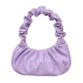 Schicke helllila Falten-Handtasche mit elegantem Raffgriff für stilbewusste Damen - Lila