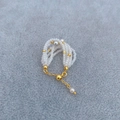 Elegante meerlaagse parelarmband met gouden kralen en een verstelbare schuifsluiting - Meerlaagse Kralen Ring