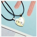 Collana coppia gatto puzzle in oro e argento con ciondolo a cuore diviso - Stile Gatto Cuore Oro e Argento (22)