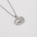 Exquisite shell-shaped pendant necklace in rose gold with diamonds and a white pearl - Silver