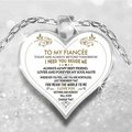 Heart pendant necklace with white enamel finish and golden floral engraving for wife - Fiancée
