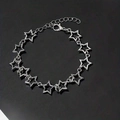 Zinklegierung Armband mit hohlen fünfzackigen Sternen und verstellbarem Karabiner - Hohle Fünfzackige Stern Stil (Stil 1)