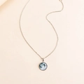 Collana minimalista in argento con pendente a luna realistica sotto una cupola di vetro - Luna d'Argento (Stile 1)