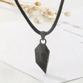 Magnetic matching heart pendant for couples with S925 silver clasp and black cord - Black