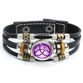 Mehrlagiges Lederarmband mit keltischem Knoten-Anhänger und Vintage-Punk-Design - Hexenknoten Stil (Stil 1)