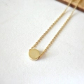 Collier minimaliste en acier inoxydable doré avec perle de 8mm et chaîne fine polie - Doré