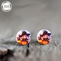 Macro view of Halloween witch and pumpkin pattern glass cabochon steel stud earrings - Anime Witch Pumpkin Style (款式-23)