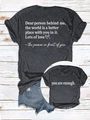 Charcoal grey t-shirt with Dear Person Behind Me back print and You Are Enough chest logo - Dark Gray (White Font)