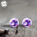 Macro shot of 316L stainless steel Halloween ghost studs with Trick or Treat design - Trick or Treat Ghost Grave (款式10)